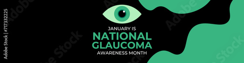 Glaucoma Awareness Month. Celebrate annual in January. Vision problems. Save your eyes. Prevention and protection. Green ribbon. Medical healthcare concept. Poster, banner, flyer, brochure, background