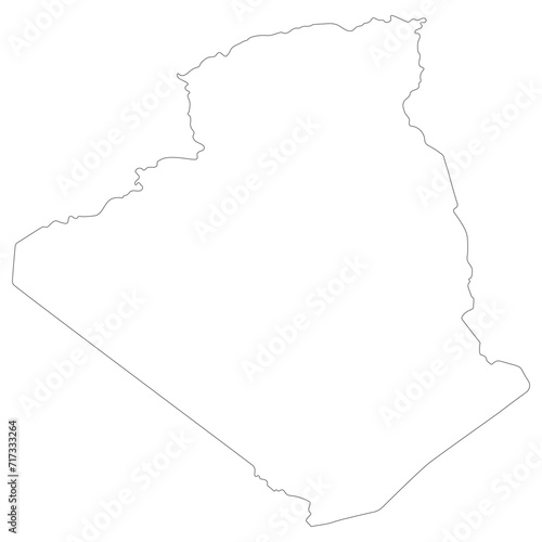 Algeria map. MaAlgeria map. Map of Algeria in administrative provinces in white colorp of Algeria in white color
