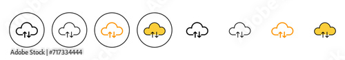 Cloud icon set vector. cloud sign and symbol