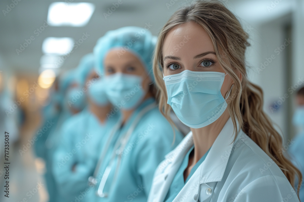 Medical staff at the working place in a hospital Medical staff at the working place in a hospital