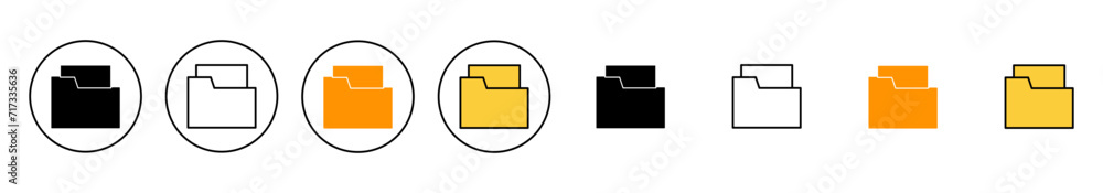 Folder icon set vector. folder sign and symbol Folder icon set vector. folder sign and symbol