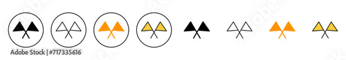 Flag icon set vector. Gps location pin map. Location marker symbol.