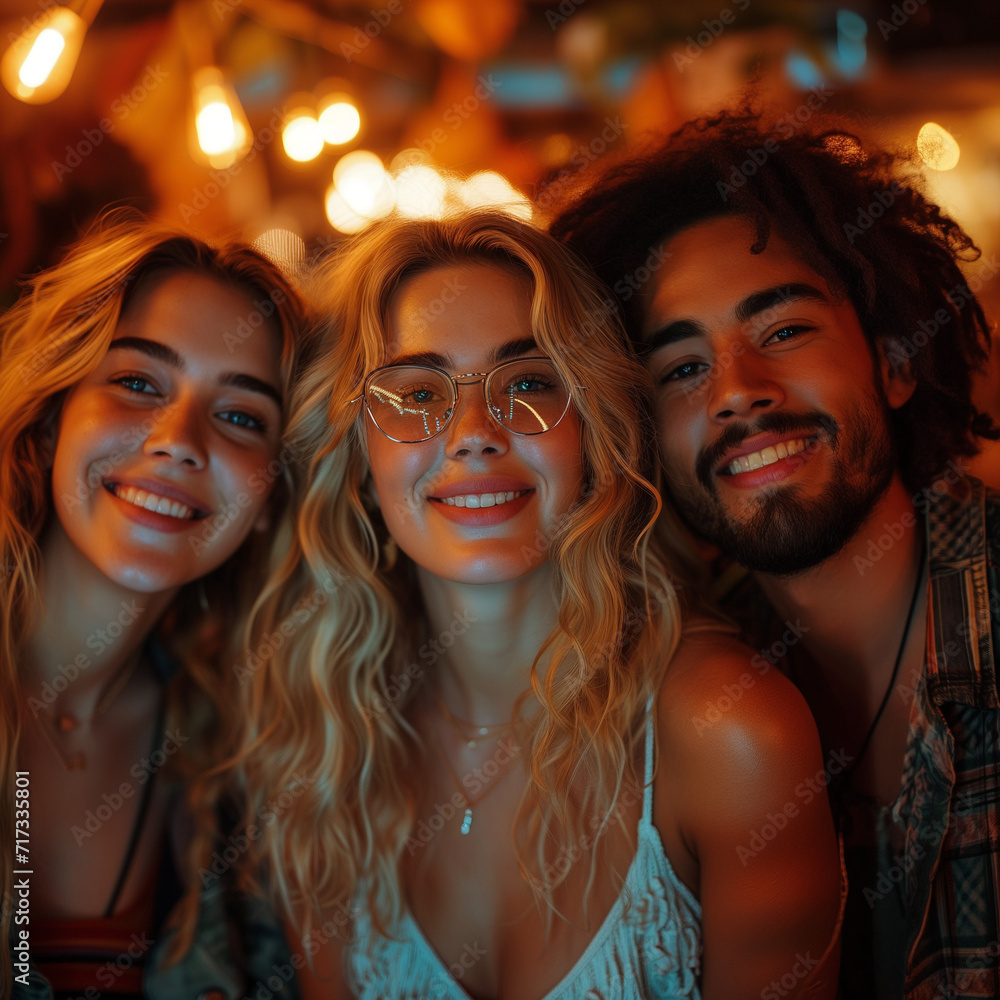 Young friends portrait having fun together Young friends portrait having fun together