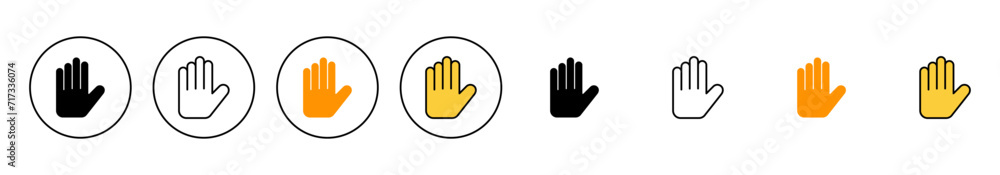 Hand icon set vector. hand sign and symbol. hand gesture Hand icon set vector. hand sign and symbol. hand gesture