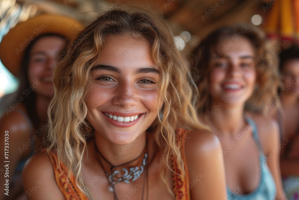 Young friends portrait having fun together Young friends portrait having fun together
