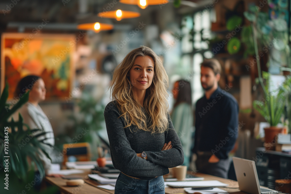 Fototapeta premium Business person portrait in a modern office