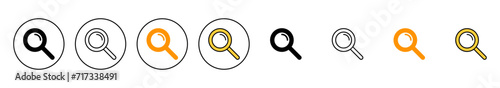 Search icon set vector. search magnifying glass sign and symbol