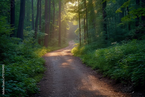 Sunlit Forest Pathway