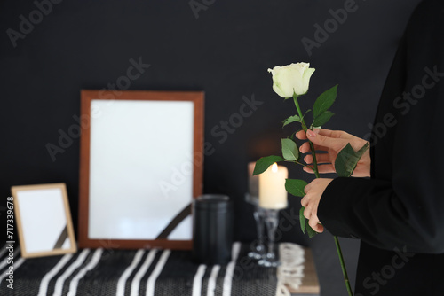Grief and loss with woman h...
