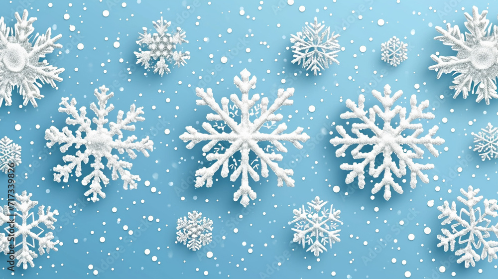 snowflakes on blue snowflakes on blue