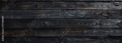 Black wooden texture. Black wood background