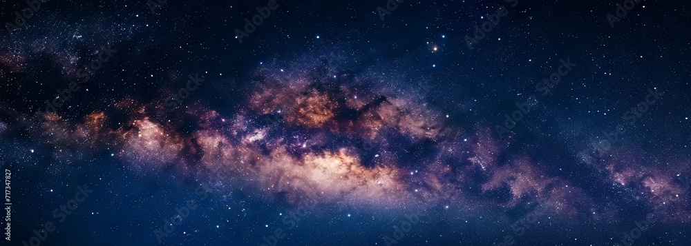 Galaxy with nebula and stars in space. Outer space background. Galaxy background