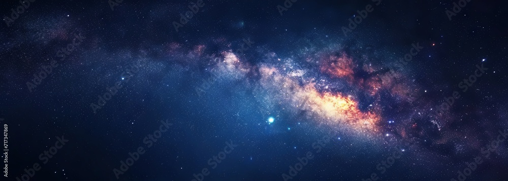 Galaxy with nebula and stars in space. Outer space background. Galaxy background