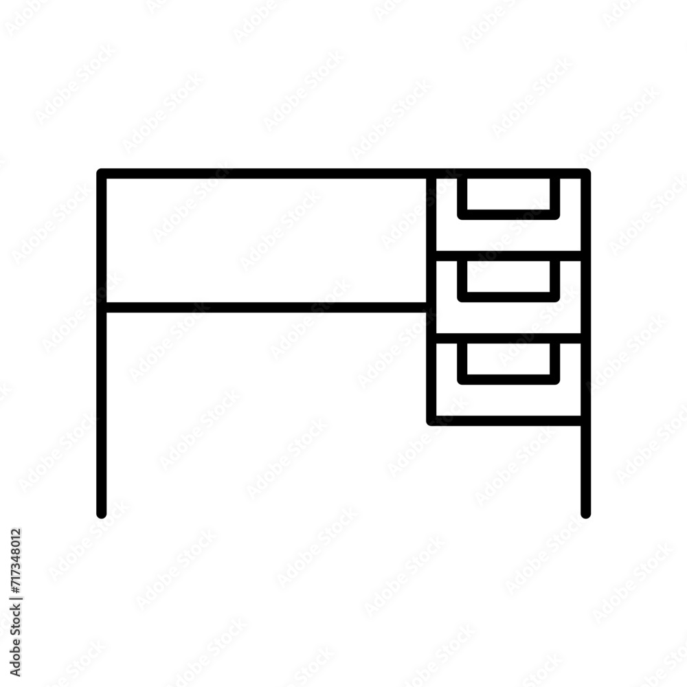 Table icon or logo illustration outline black style Table icon or logo illustration outline black style