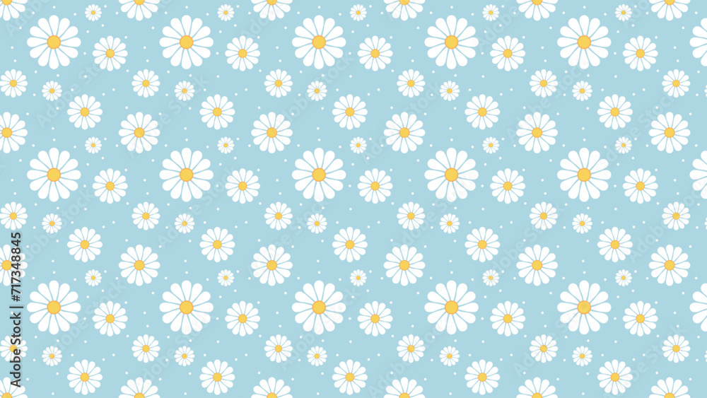 seamless pattern with camomiles, floral background, floral patterned fabric, beautiful fabric motif seamless pattern with camomiles, floral background, floral patterned fabric, beautiful fabric motif