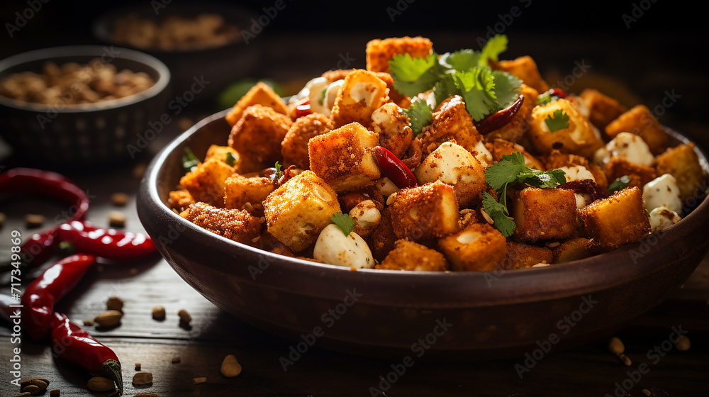 crispy paneer popcorn is a popular party snack and an appetizer on wooden table crispy paneer popcorn is a popular party snack and an appetizer on wooden table