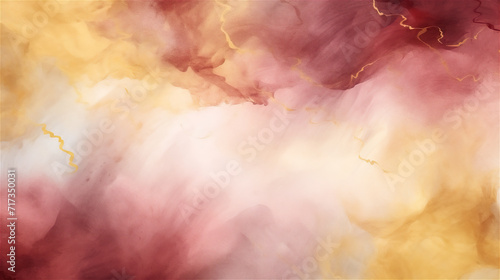 Vibrant Watercolor Blend: Marbled Pink and Gold Hues 