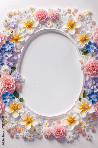 Royal Floral Ornamental Design with Copy Space