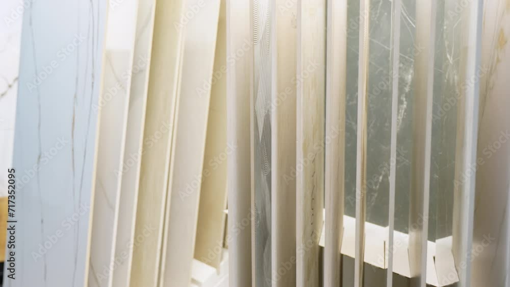 Large size ceramic tile collection in hardware store Large size ceramic tile collection in hardware store