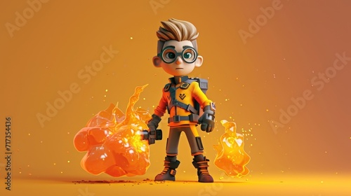 Cartoon digital avatars of Blaze Buster photo