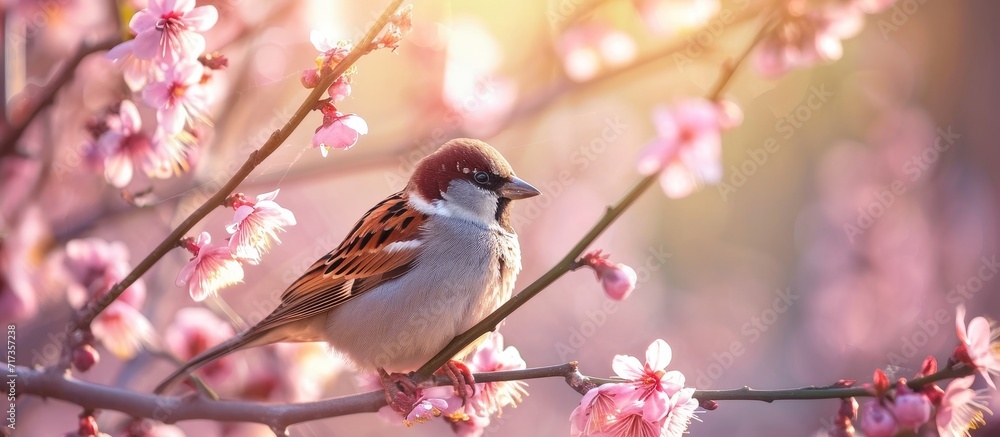 Spring brings blooming plum trees, sun-filled days, and sparrow joy. Spring brings blooming plum trees, sun-filled days, and sparrow joy.