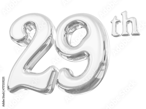 29th Anniversary Silver Number 