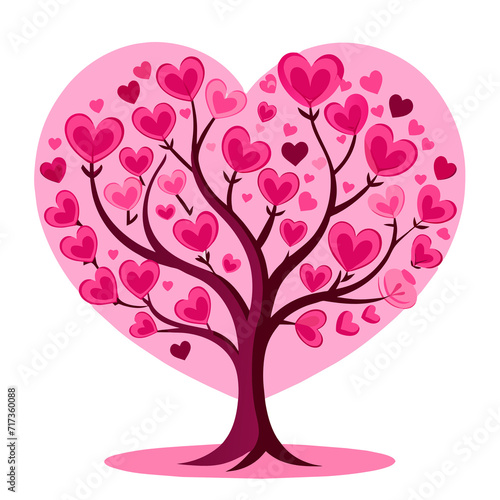 tree with hearts