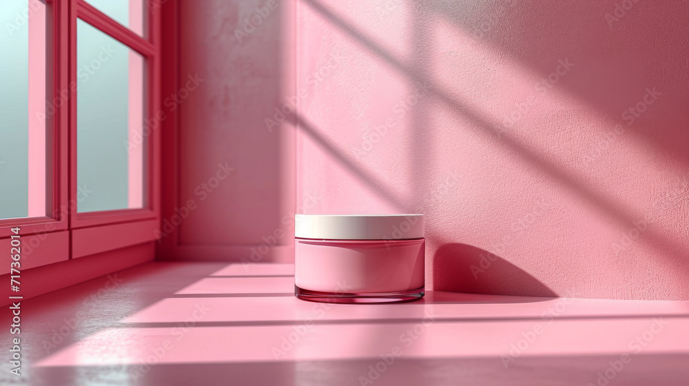 Herbal Moisturizer jar of cosmetic moisturizer cream on nature background. Organic natural ingredients beauty product among green plants. Skin care, beauty and spa product presentation, copy space. Herbal Moisturizer jar of cosmetic moisturizer cream on nature background. Organic natural ingredients beauty product among green plants. Skin care, beauty and spa product presentation, copy space.