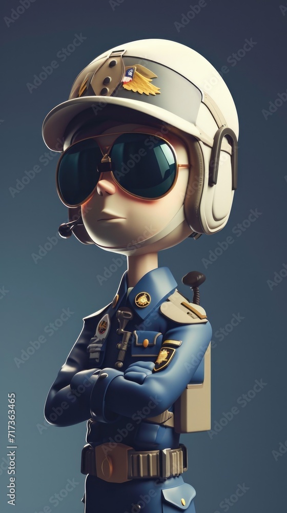 Cartoon digital avatars of AirWing Pilot Cartoon digital avatars of AirWing Pilot