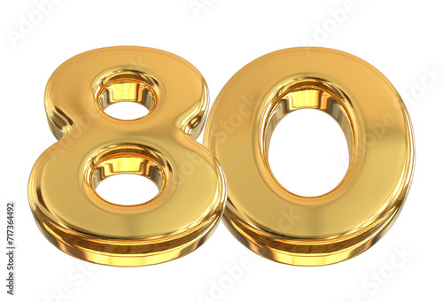 Gold Number 80 photo