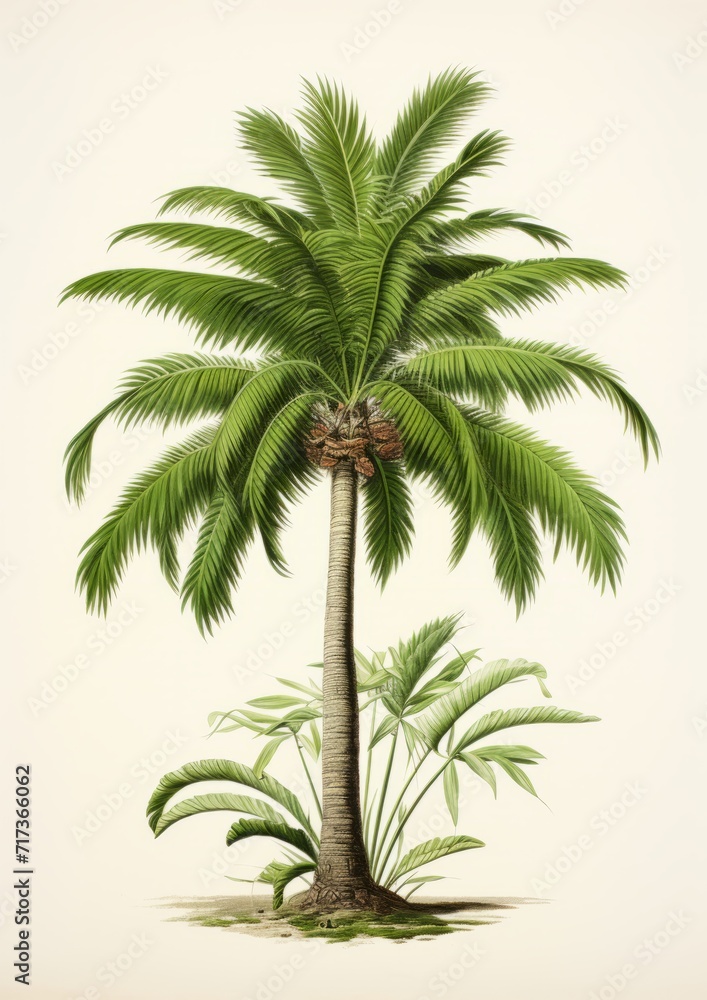 custom made wallpaper toronto digitalPalm tree on a white background