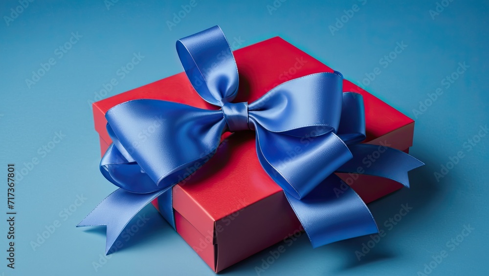 illustration of colorful gifts with bows and ribbons placed on blue background illustration of colorful gifts with bows and ribbons placed on blue background