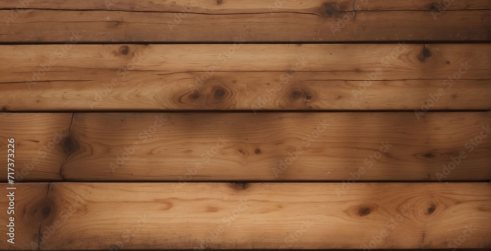 Naklejka premium Elegant Wooden Planks - Natural Surface Wallpaper