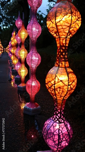 Enchanted Evening Lights through Delicate Lantern Patterns