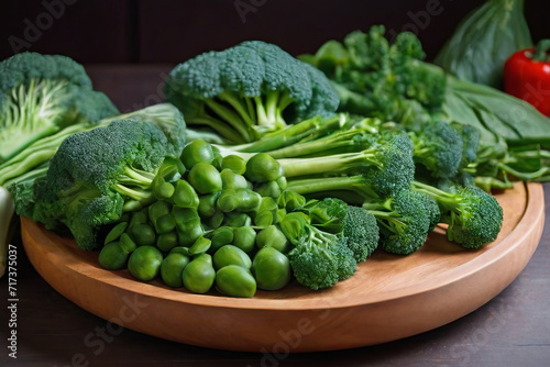 Wholesome Raw Goodness. A vibrant assortment of green vegetables, a feast for clean eating and promoting a healthy lifestyle. Fresh, crisp, and nutritious.