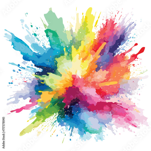 Colourful powder burst