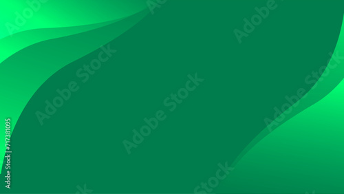 Emerald Waves Abstract Background, A vibrant and smooth abstract background featuring elegant waves of various shades of green, creating a calming and aesthetic visual experience.
