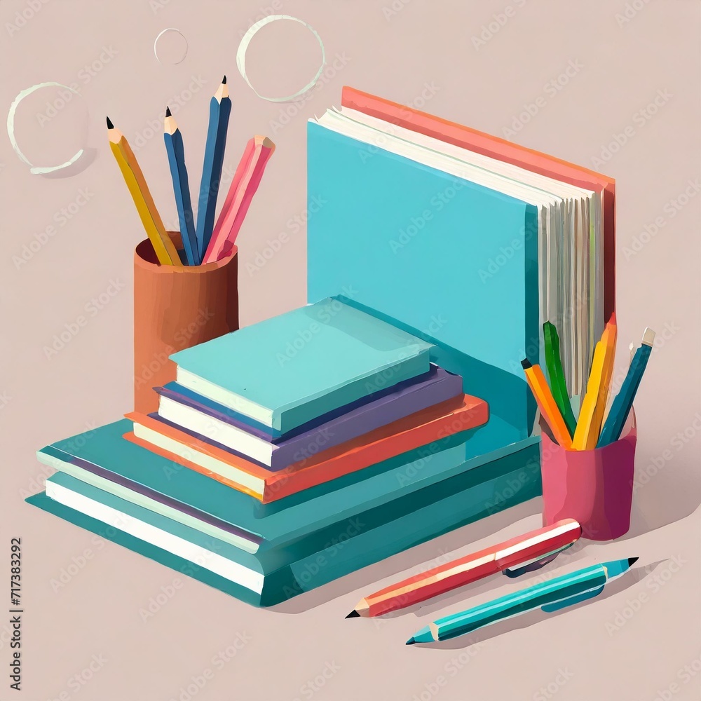 Fototapeta premium school supplies
