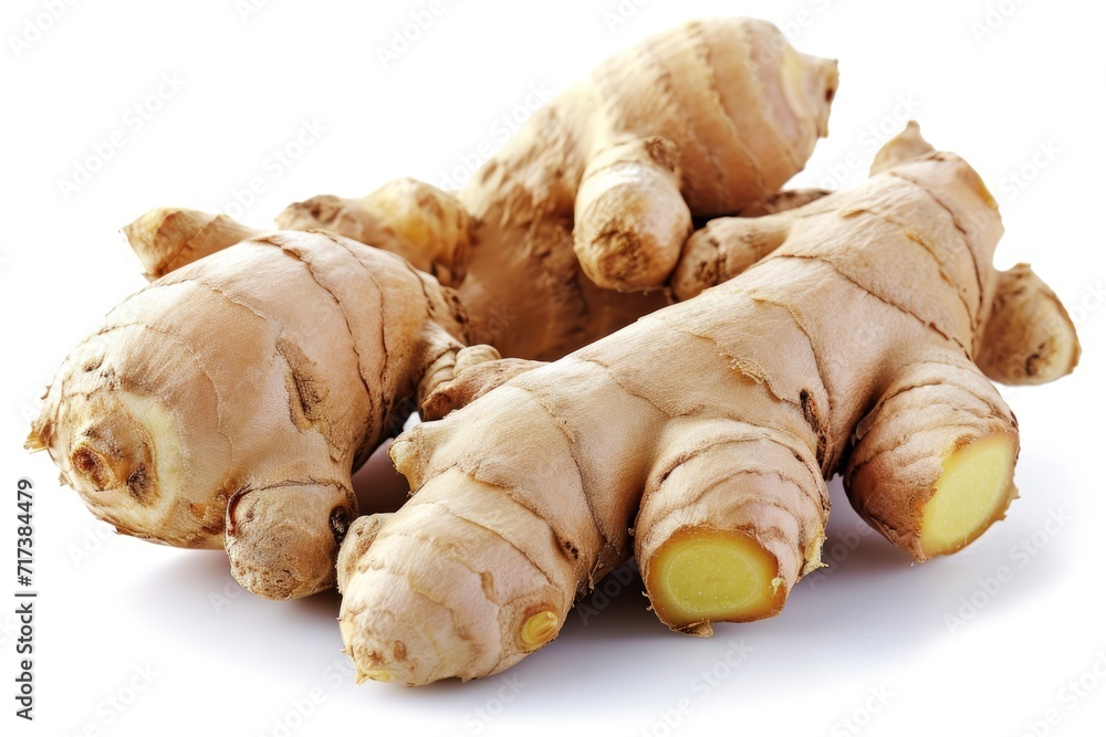 fresh ginger root isolated on white background fresh ginger root isolated on white background