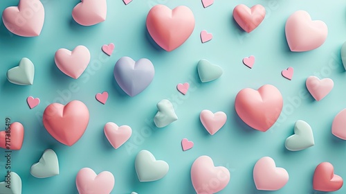 Valentine Pastel Colors Heart Shape