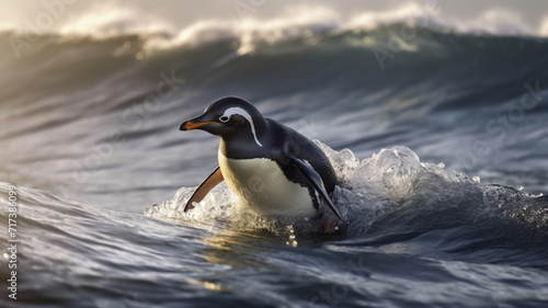 Penguin Surfing