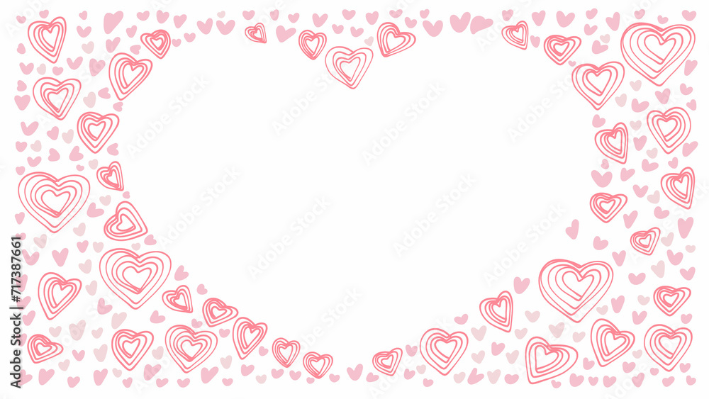 Doodle of heart frame for valentine's day. Hand drawn heart element. Doodle of heart frame for valentine's day. Hand drawn heart element.
