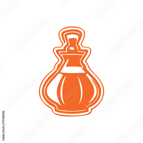 Orange Glass Bottle Parfume Illustration