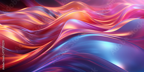 Dazzling streaks of radiant multicolor, high saturation, abstract light streaks background.AI Generative