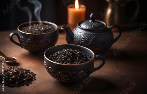 Artisanal Black Tea in a Handcrafted Bowl