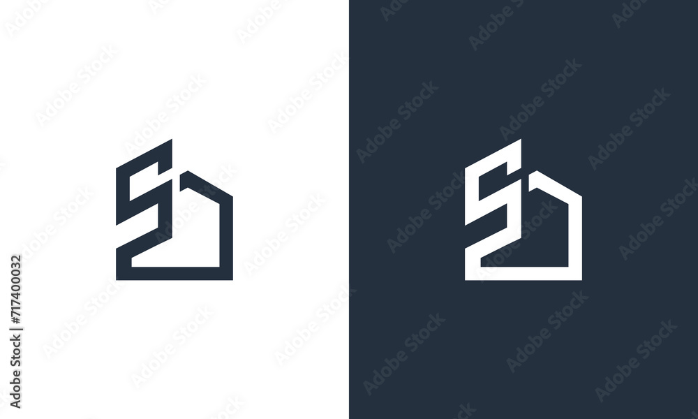 initials SB building logo design vector initials SB building logo design vector