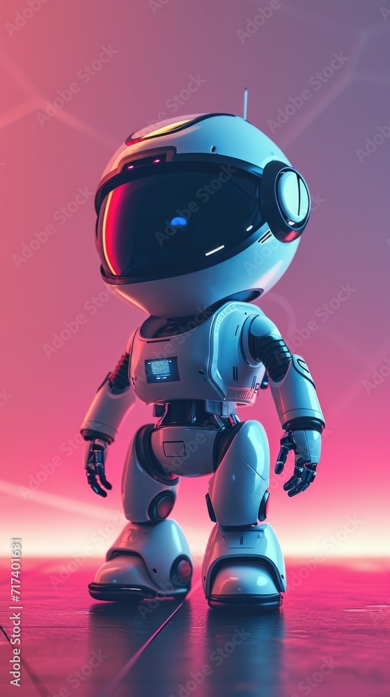 Naklejka premium Cartoon digital avatars of Power Serve