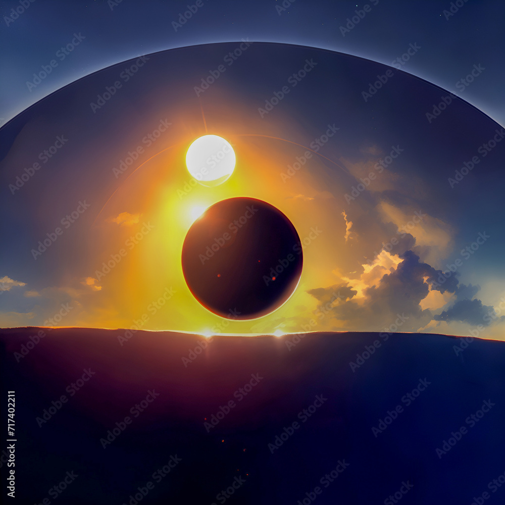 Obraz premium sun and moon