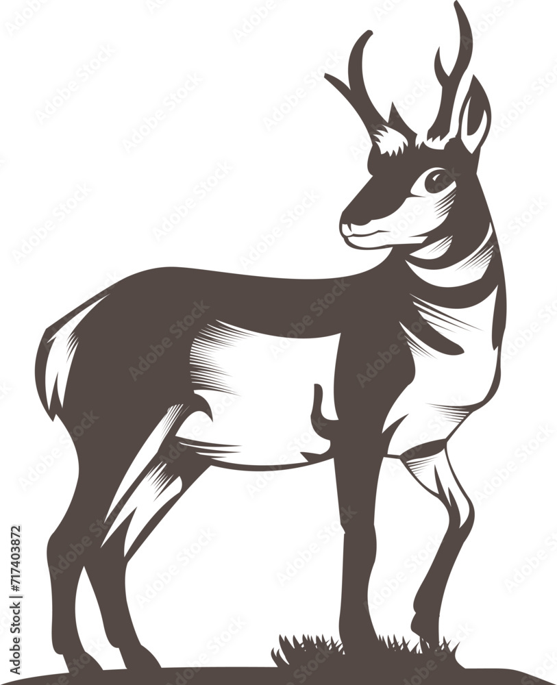 mammal logo , anthelope logo vector