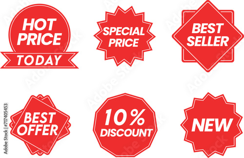 Hot Price Today, Special price, best seller, best offer, 10% discount, new tags Best discount offer banners. Price deal sale stickers. Black Friday special offer tags. Sale bubble coupon. Promotion